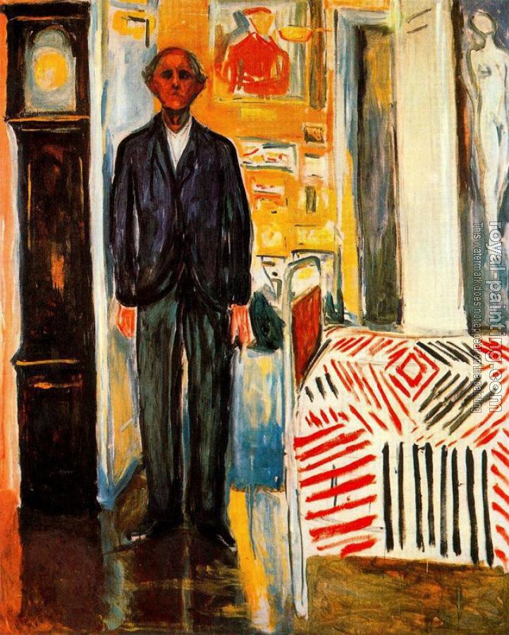 Edvard Munch : Self-portrait. Between the clock and the bed